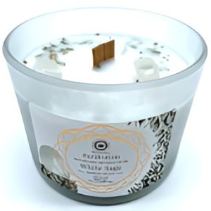 Bougie Parfumée Green Tree 'Purification' Sélénite et Sauge blanche