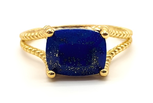 Bague Argent Lapis Lazuli Rectangle