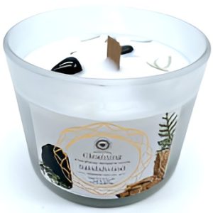 Bougie Green Tea Nettoyage Tourmaline Noir et Sental