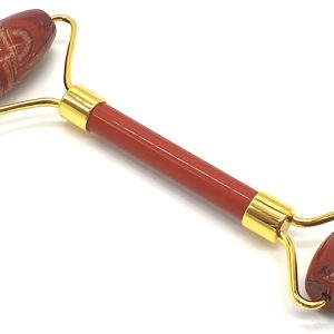 Double Rouleau de Massage Jaspe Rouge