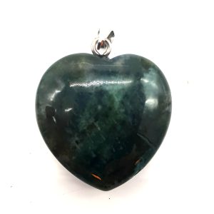 Pendentif Coeur Agate Mousse 2.5cm