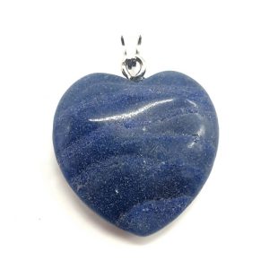 Pendentif Coeur Aventurine Bleue 2.5cm