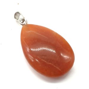 Pendentif Larme Aventurine Orange 3cm