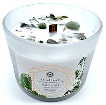 Bougie Parfumée Green Tree 'Bonne Chance' Aventurine Verte et Patchouli