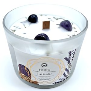 Bougie Parfumée Green Tree 'Guérison' Améthyste et Lavande