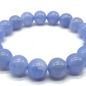Bracelet en Calcedoine bleu