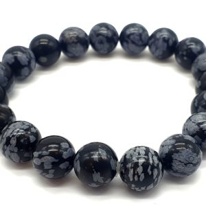Bracelet en Obsidienne Neige