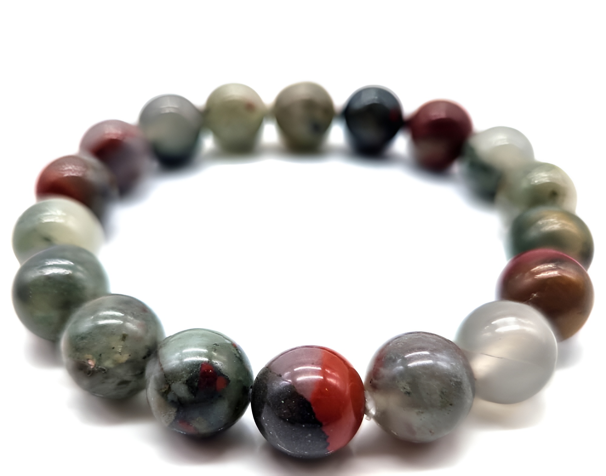 Bracelet en Jaspe Héliotrope Africaine