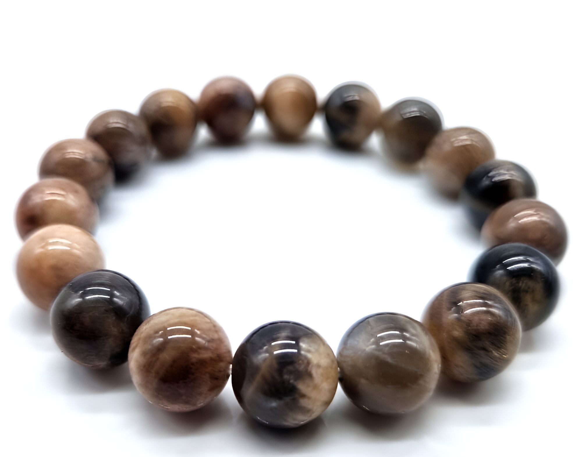 Bracelet en Pierre de Soleil Noir