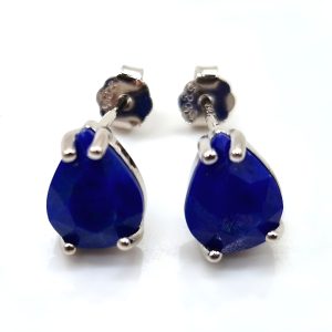 Boucles d'oreille Larmes en Argent 925 et Lapis Lazuli