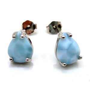Boucles d'oreille Larmes en Argent 925 et Larimar