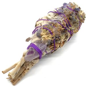 Fagot de Sauge Blanche Torche ,Lavande et Améthyste"Spiritual Healing" de 20-25g
