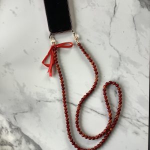 Chaine de téléphone portable en Cornaline