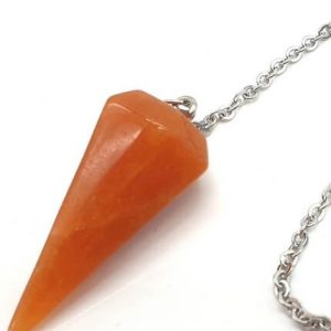 Pendule a facettes en Aventurine Orange