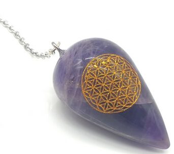 Pendule Fleur de vie en Améthyste