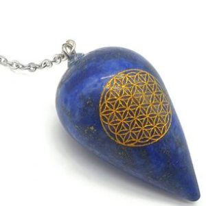 Pendule Fleur de Vie en lapis Lazuli